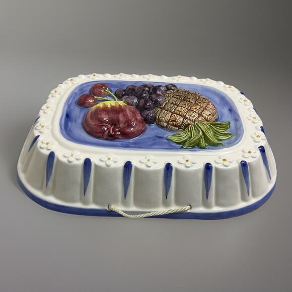 Vintage Sigma the Tastesetter Fruit Wall Plaque 3D Ceramic 12x9 Fruit Themed - Picture 5 of 7
